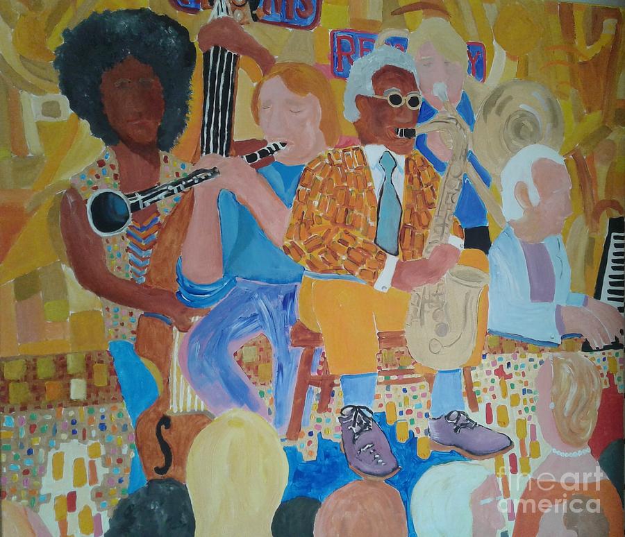 Jazz Band Painting by Rodger Ellingson