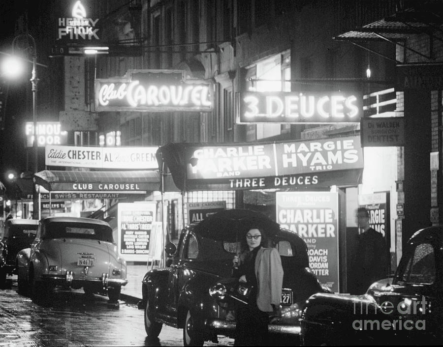 Jazz Photograph - Jazz Clubs On 52nd Street In New York City 1948 by William Paul Gottlieb