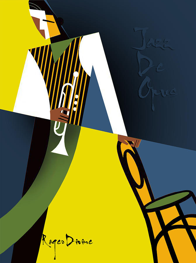 Jazz Digital Art - Jazz De Opus by Roger Divine Jazz Digital Art - Jazz De Opus by Roger Divine