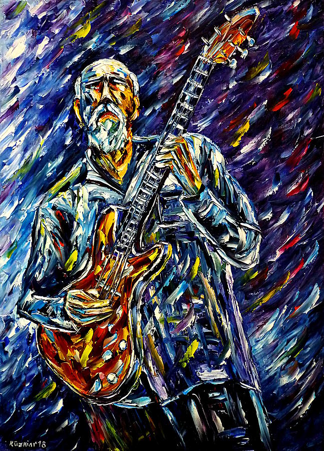 Jazz Guitarist, John Scofield Painting by Mirek Kuzniar