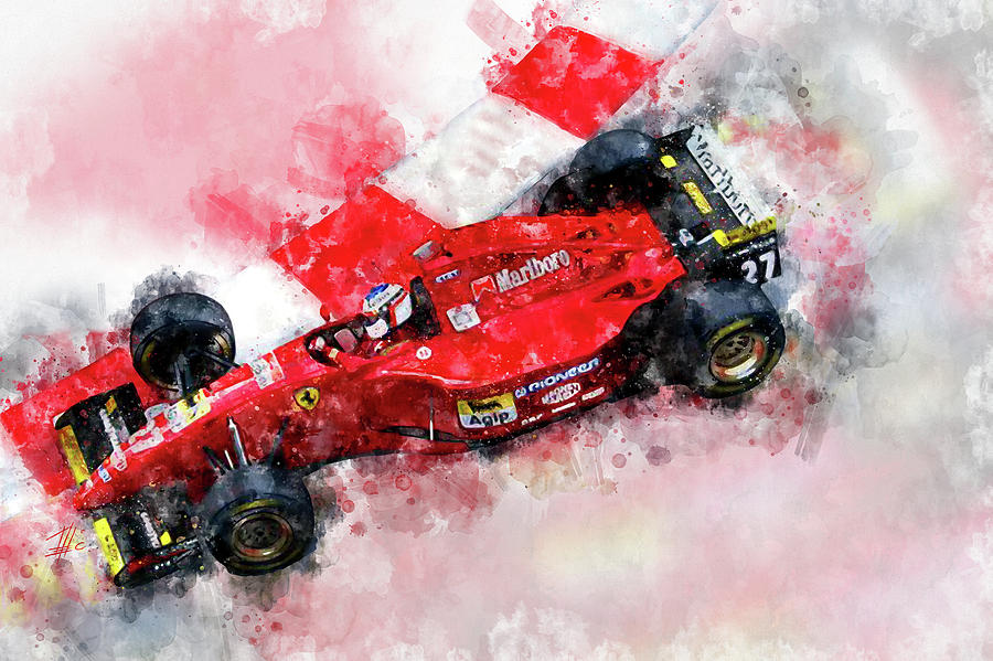 Jean Alesi Ferrari Painting by Theodor Decker | Fine Art America