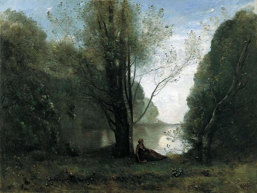 Jean-baptiste-camille Corot French, 1796-1875,  Solitude, Recollection Of Vigen, Limousin 1866 Painting