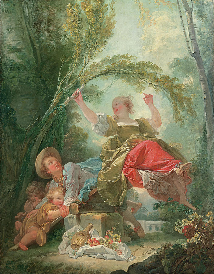 Jean-Honore Fragonard -Grasse, 1732-Paris, 1806-. The See-Saw -ca. 1750 - 1752-. Oil on canvas. 1... Painting by Jean-Honore Fragonard -1732-1806-