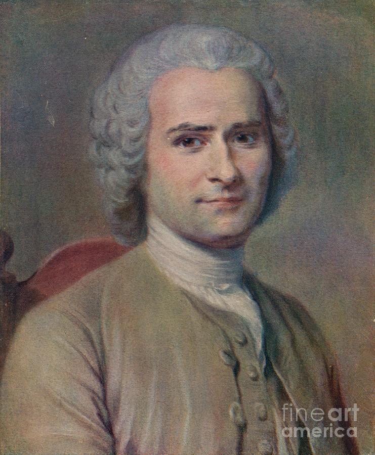 Jean Jacques Rousseau 1753 Drawing by Print Collector