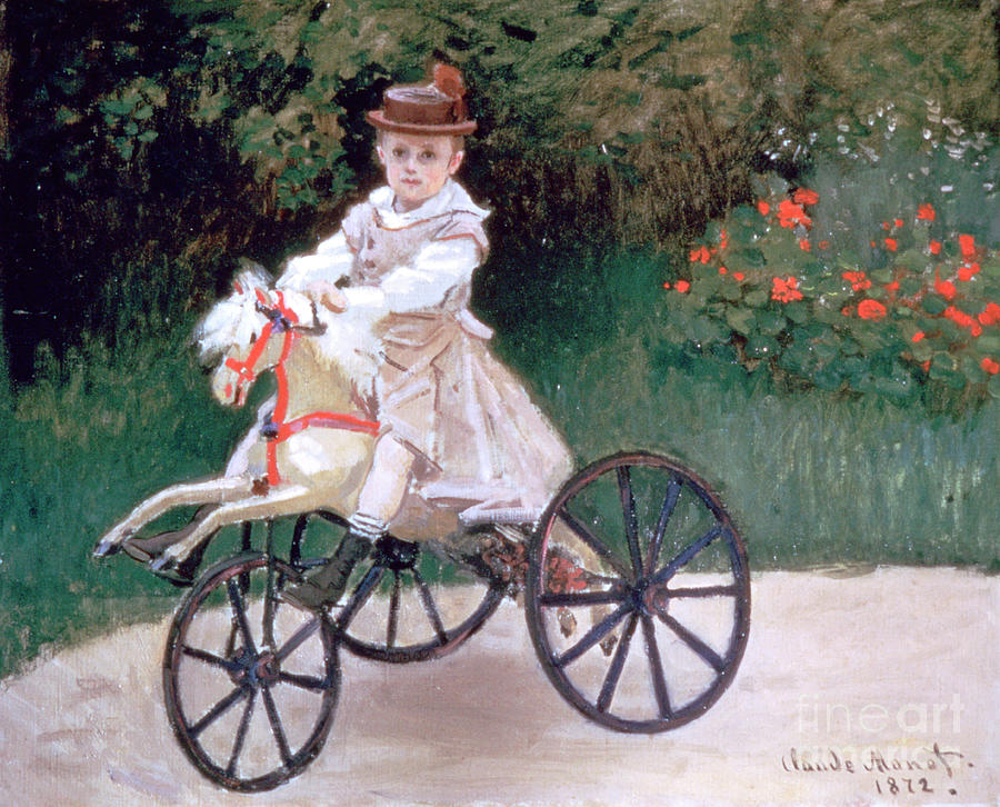 Jean Monet On A Mechanical Horse, 1872 Drawing by Print Collector