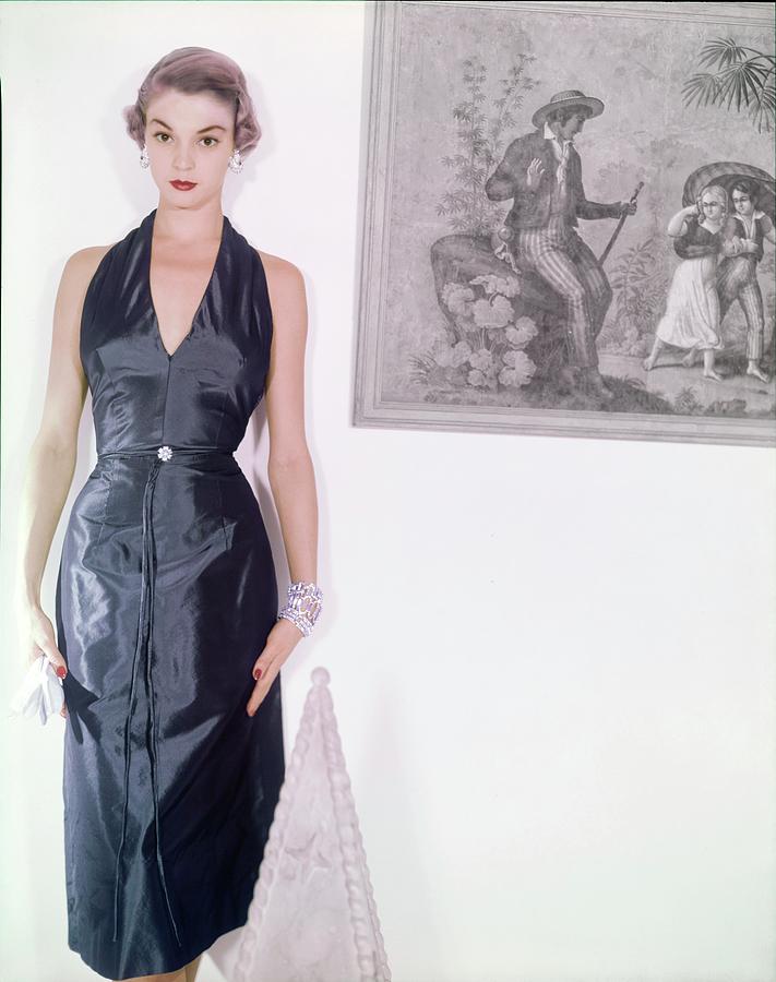Jean Patchett In An Altman Dress Photograph by Horst P. Horst