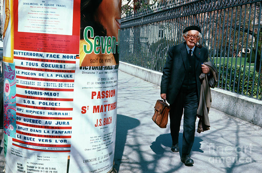 Jean Piaget Taking A Walk Photograph by Bettmann