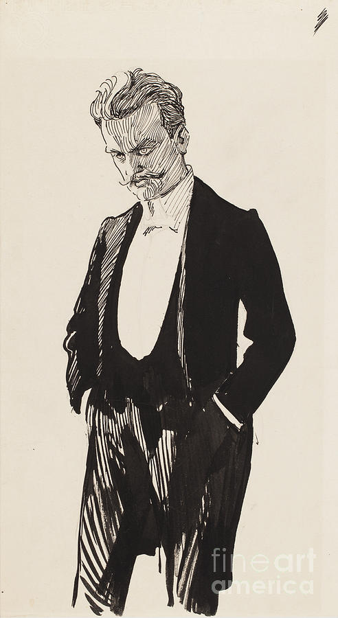 Jean Sibelius Artist Edelfelt, Albert Drawing by Heritage Images