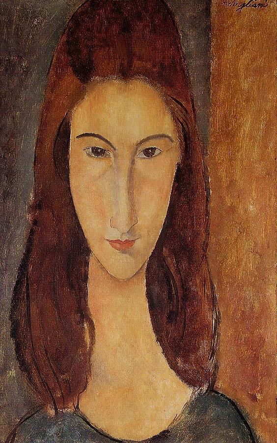Jeanne Hebuterne - 1917-1918 - Private collection - Painting - fresco Painting by Modigliani Amedeo