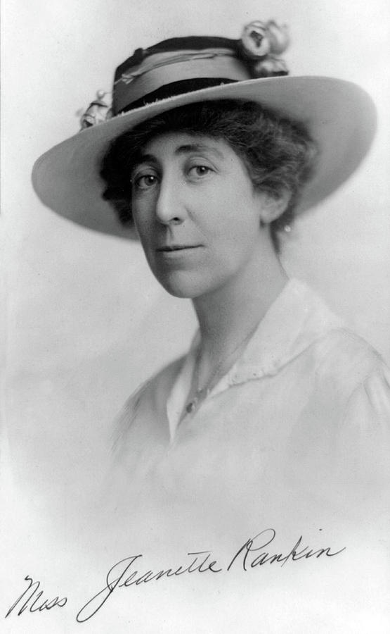 Jeannette Rankin, American Politician Photograph by Science Source