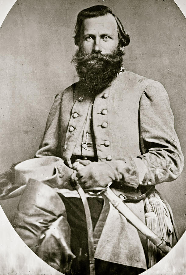 J.E.B. Stuart, Confederate General Portrait Painting by 