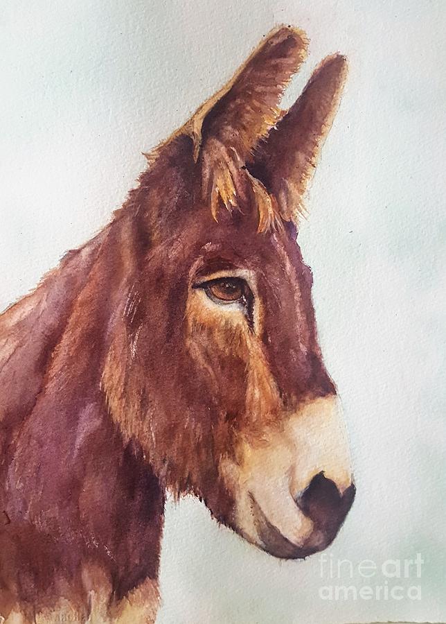 Farm Animals Painting - Jed by Patricia Pushaw