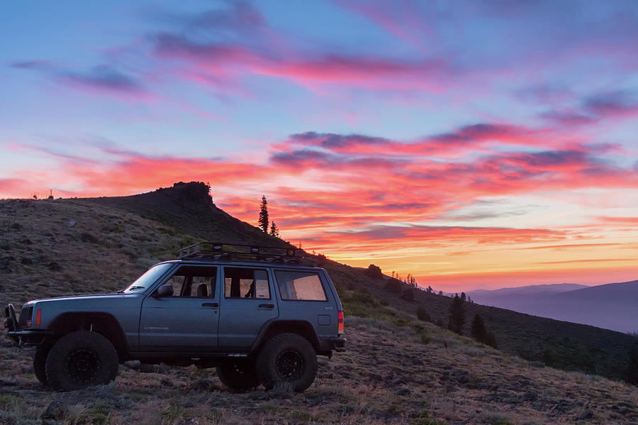 Jeep at Sunset Photograph by Randy Robbins