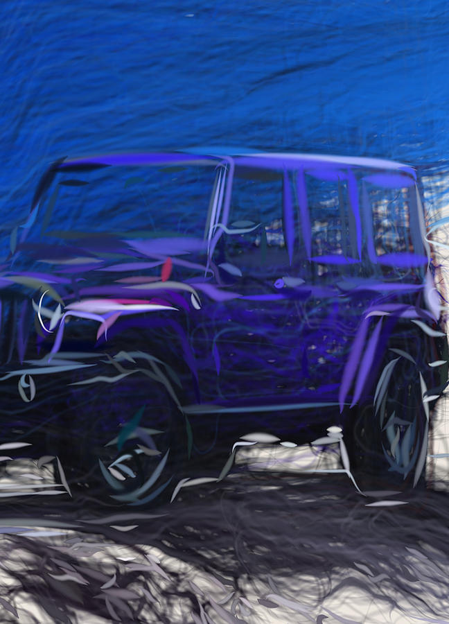 Jeep Wrangler Backcountry Drawing Digital Art by CarsToon Concept