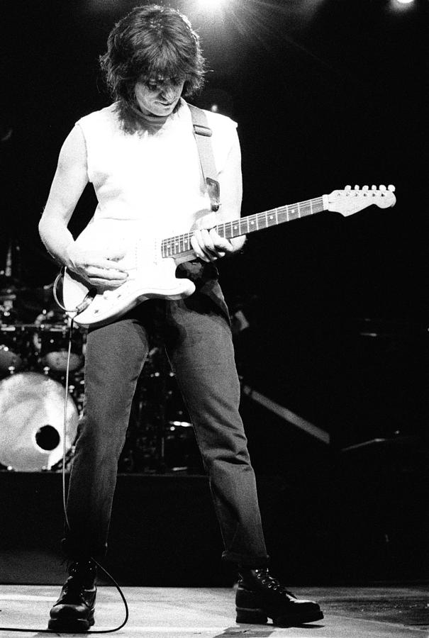 Music Photograph - Jeff Beck Performs In Los Angeles by Jim Steinfeldt