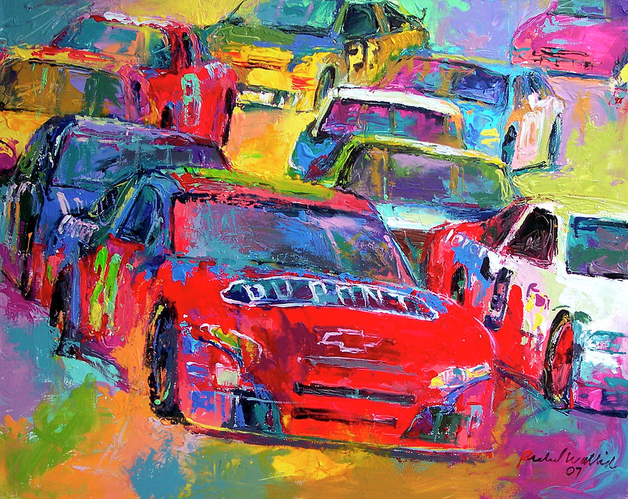 Car Painting - Jeff Gordon by Richard Wallich