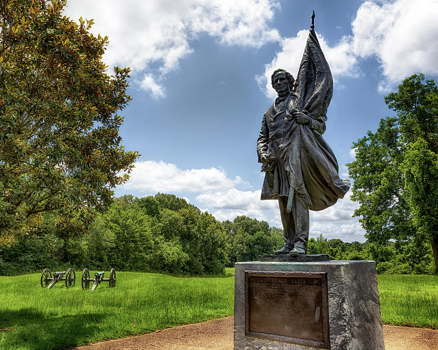 Jefferson Davis - Vicksburg Military Park  Photograph by Susan Rissi Tregoning