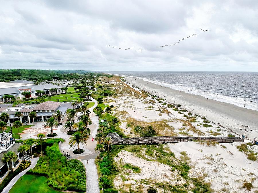 Jekyll Island Beaches Aerial View Photograph By Charlene Cox | Pixels