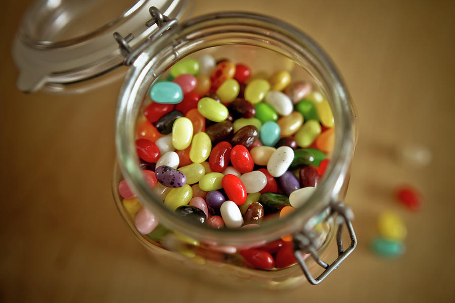 Jelly Beans In A Jar Photograph by Steven Brisson Photography