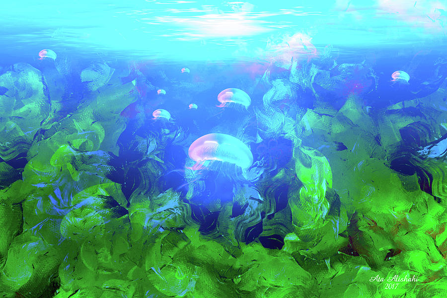 Jelly Fish Mixed Media - Jelly Fish by Ata Alishahi