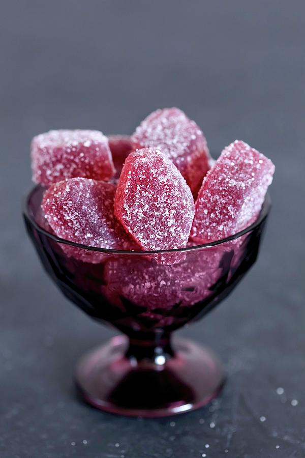 Jelly Sweets In A Glass Bowl Photograph by Sonya Baby