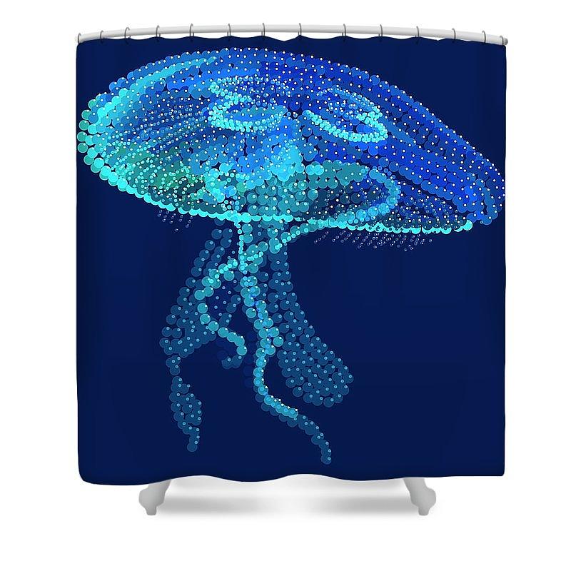 Jellyfish Shower Curtain Digital Art by R  Allen Swezey