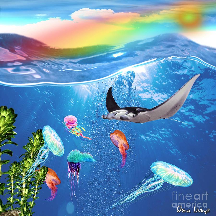 Jellyfish Splendor Digital Art by Gena Livings