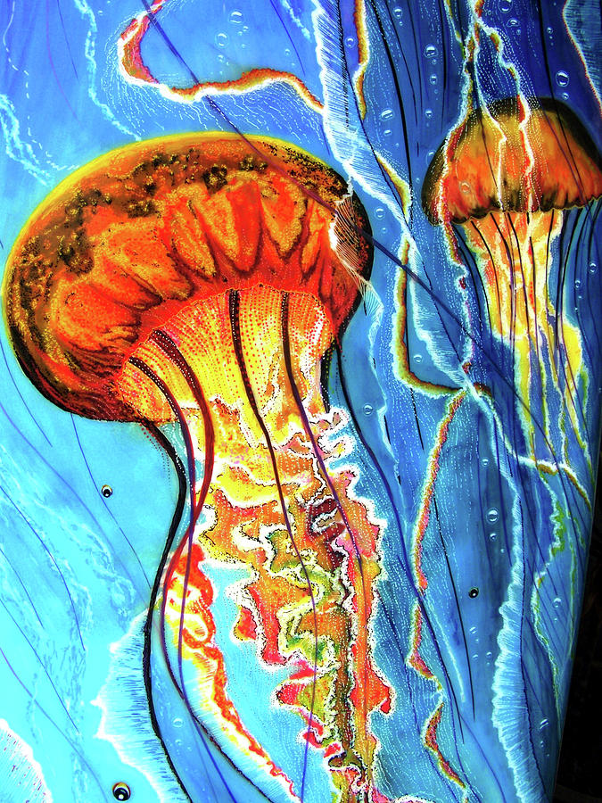 Jelly Fish Painting - Jellys by Martin Nasim