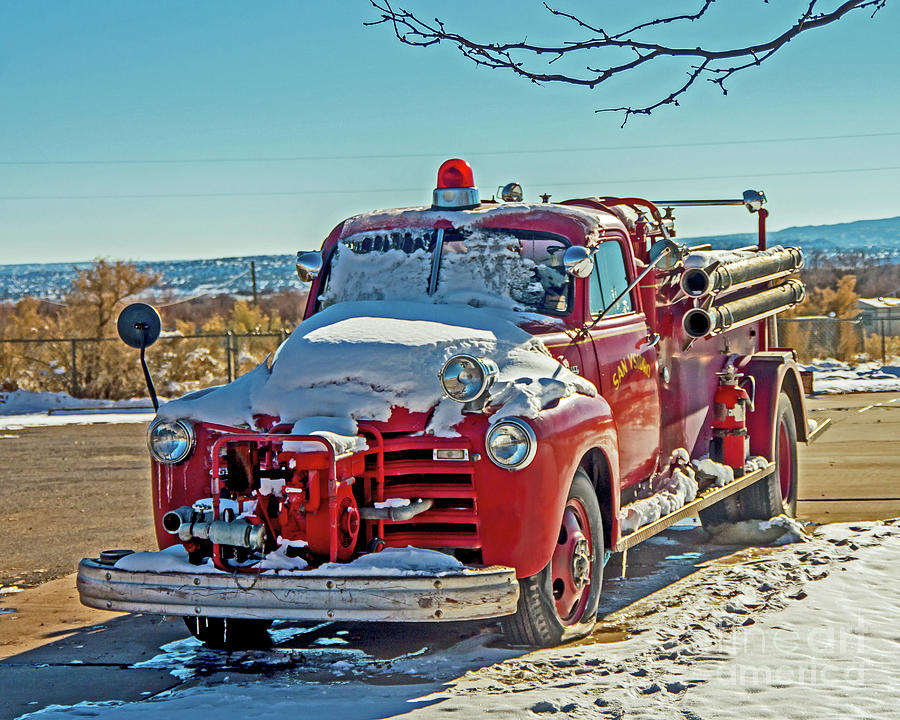 Jemez Photograph - Jemez Fire Truck by Stephen Whalen