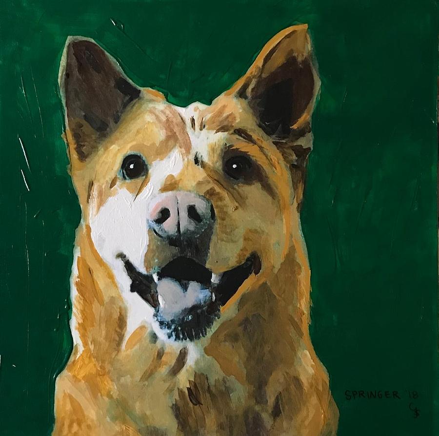 Jennifers Dog Painting by Gary Springer