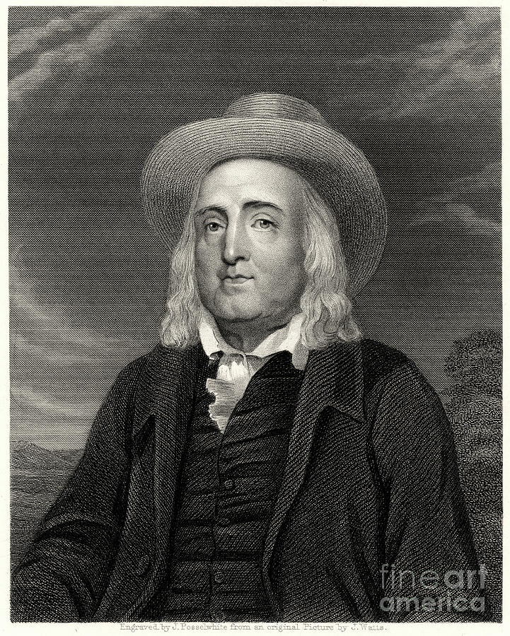 Jeremy Bentham, 19th Century. Artist Drawing by Print Collector