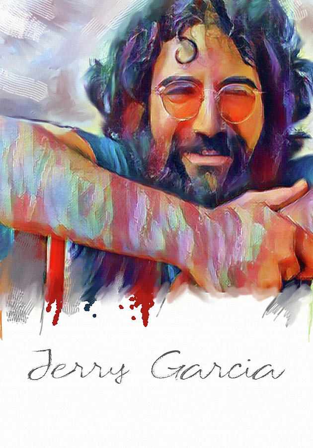 Garcia Mixed Media - jerry gercia - Original Painting Print by Md Jo Garcia Mixed Media - jerry gercia - Original Painting Print by Md Jo