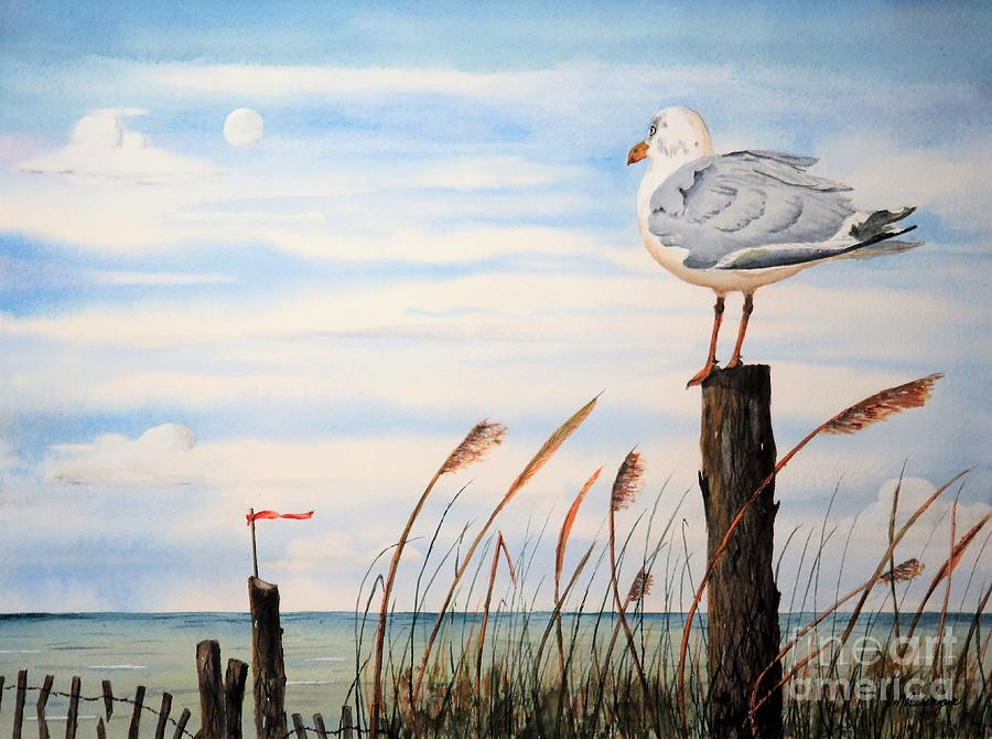 Jersey Gull Painting by Joseph Burger