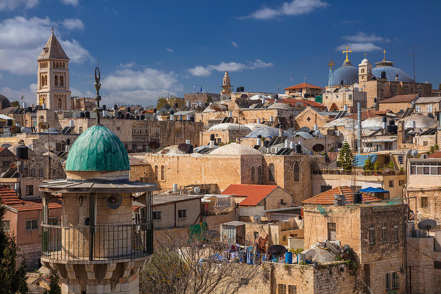 Architecture Photograph - Jerusalem. Cityscape Image Of Christian by Rudi1976