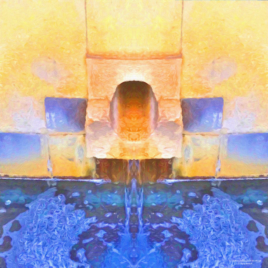 Fountain Digital Art - Jerusalem Fountain of the Kings by Pamela Storch