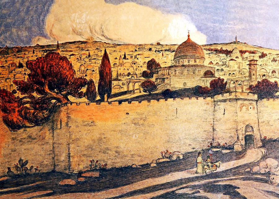Jerusalem in 1918 Photograph by Munir Alawi