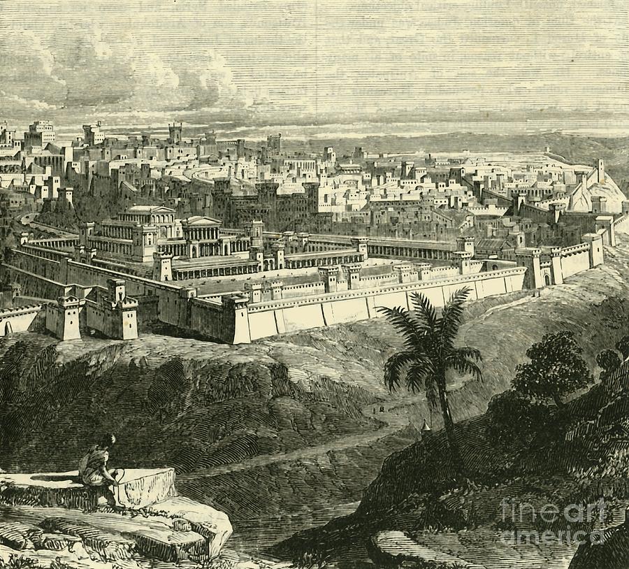Jerusalem In The Time Of Jesus Christ Drawing by Print Collector