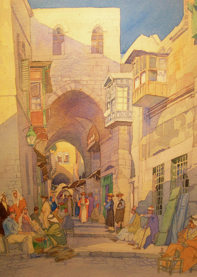 Jerusalem Street Early Twentieth Century Photograph by Munir Alawi