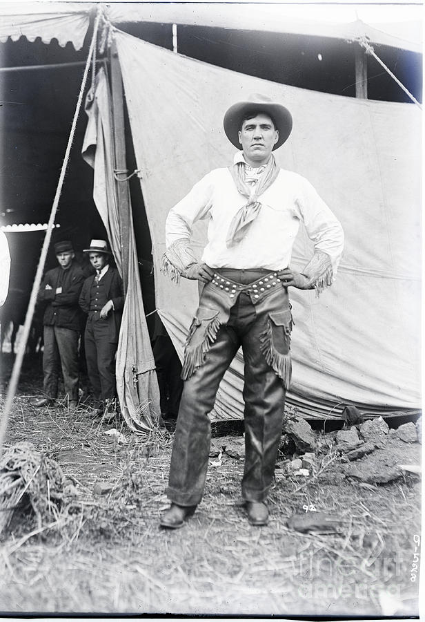 Jess Willard In Cowboy Outfit In Circus Photograph by Bettmann
