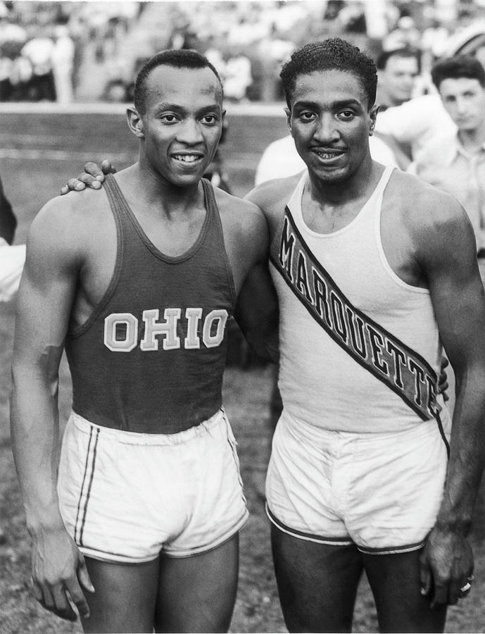 Jesse Owens And Ralph Metcalfe In 1936 Photograph by Keystone-france