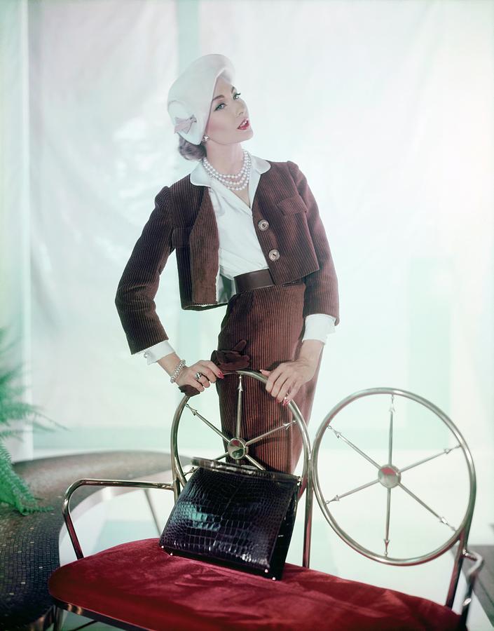 Jessica Ford In Traina-norell Photograph by Horst P. Horst