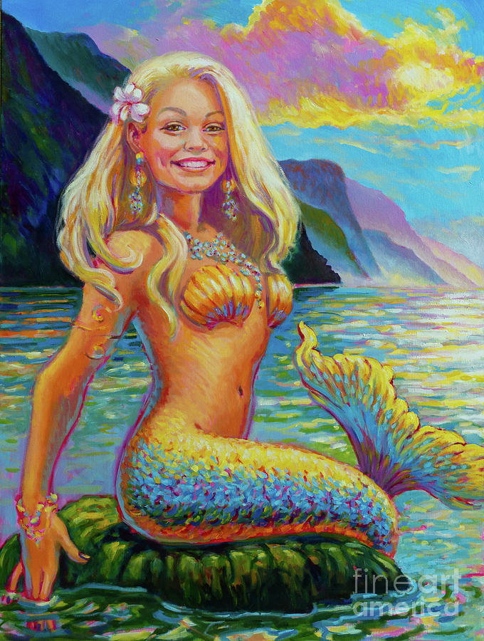 Jessica Mermaid Painting by Isa Maria