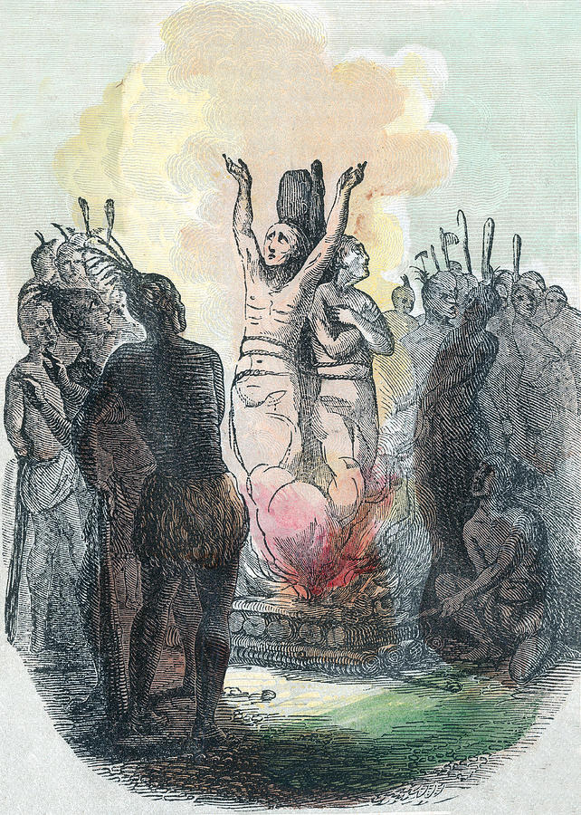 Jesuit Missionaries Burned Alive, 1649 Photograph by Science Source
