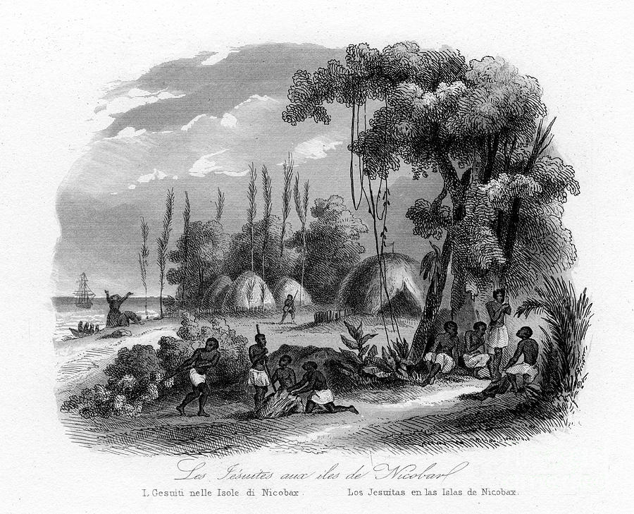 Jesuits In The Nicobar Islands, India Drawing by Print Collector