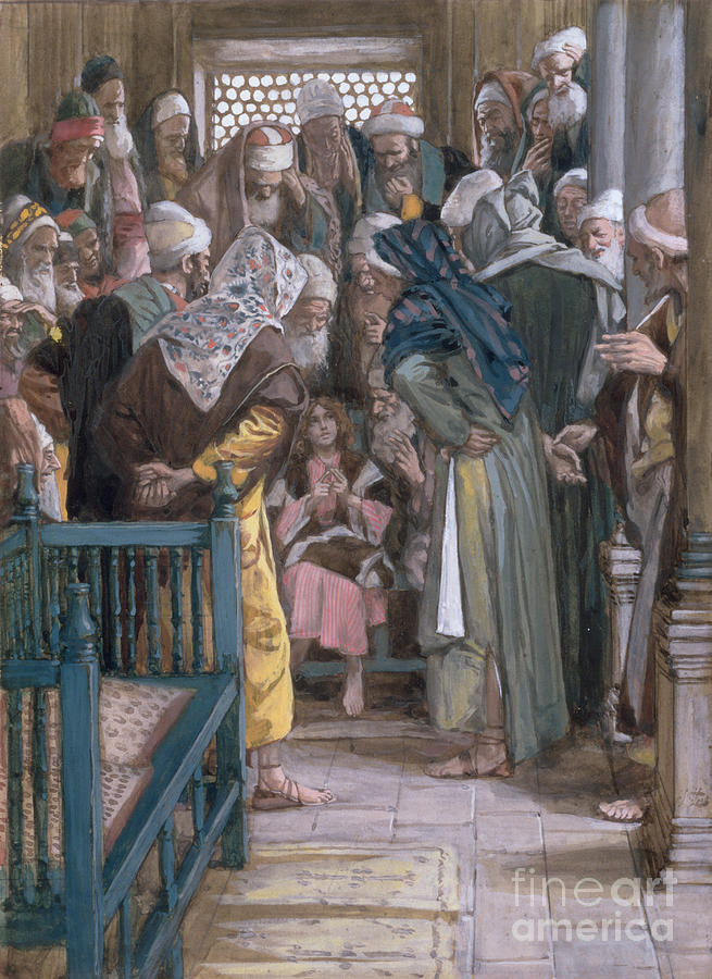 Jesus Christ Photograph - Jesus Amidst The Doctors, Illustration For the Life Of Christ, C.1886-96 by James Jacques Joseph Tissot
