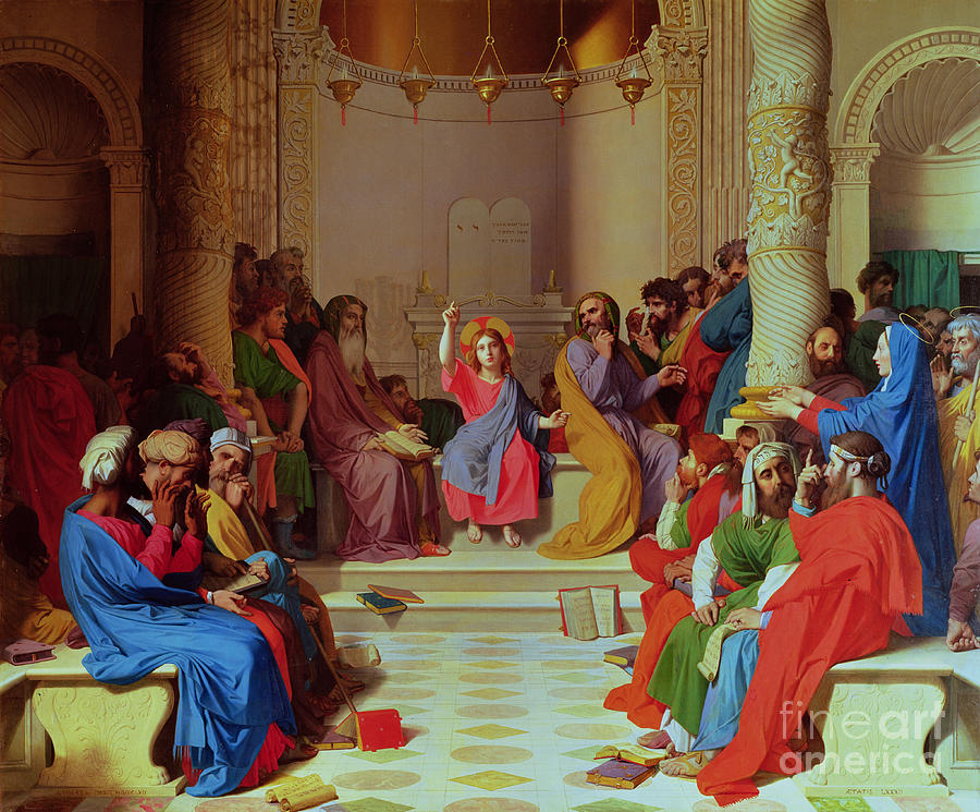 Jesus Among The Doctors, 1862 Painting by Jean Auguste Dominique Ingres