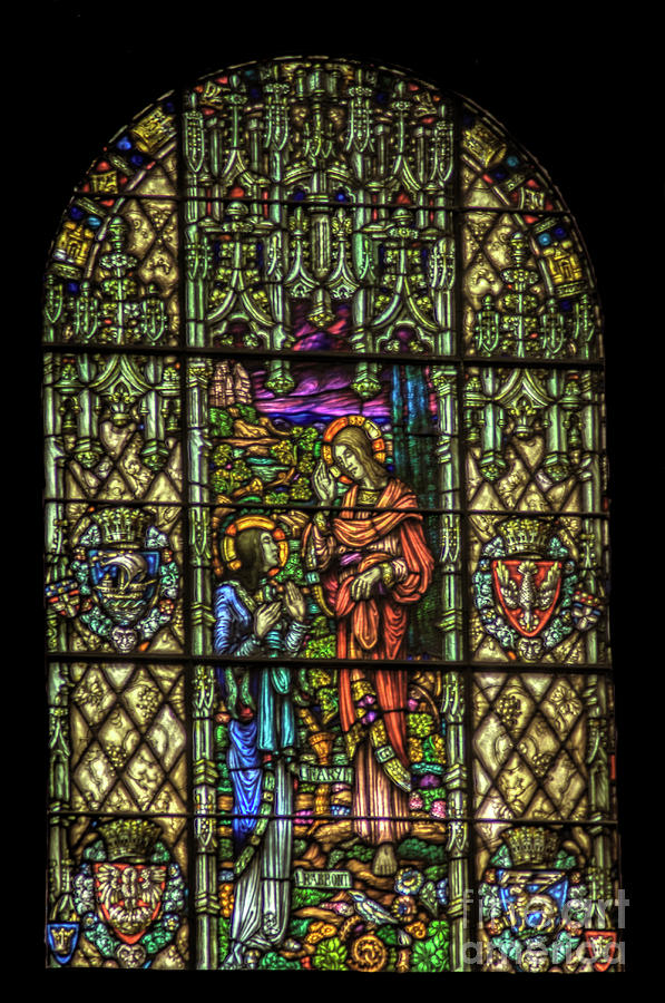 Jesus and Mary Magdalene Window Photograph by Jonathan Harper