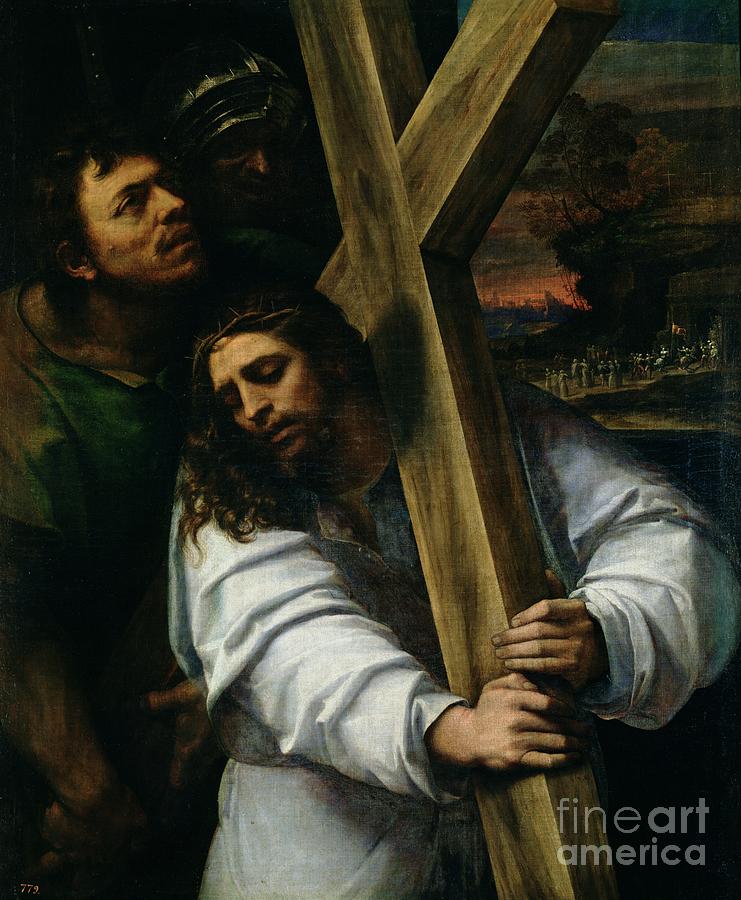 Jesus Carrying The Cross, C.1535 Painting by Sebastiano Del Piombo