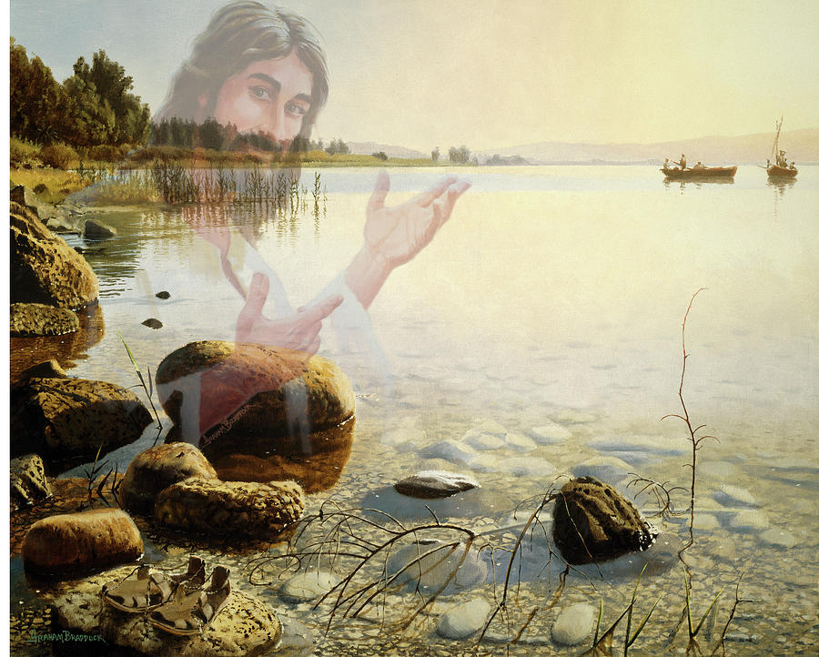 Inspirational Painting - Jesus, Come Follow Me by Graham Braddock