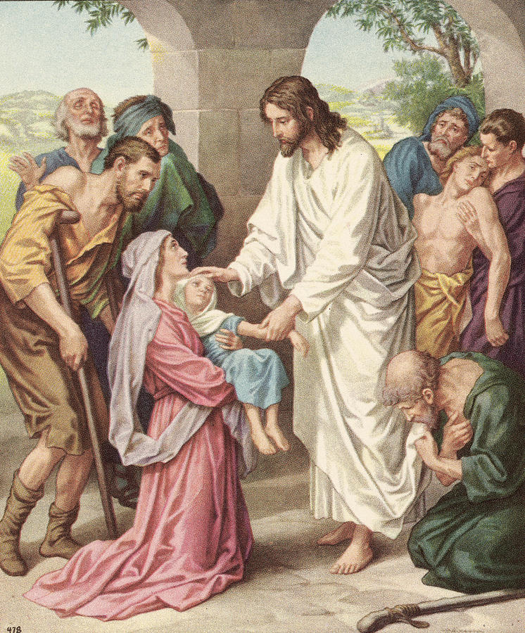 Jesus Christ Photograph - Jesus Healing The Sick by Kean Collection